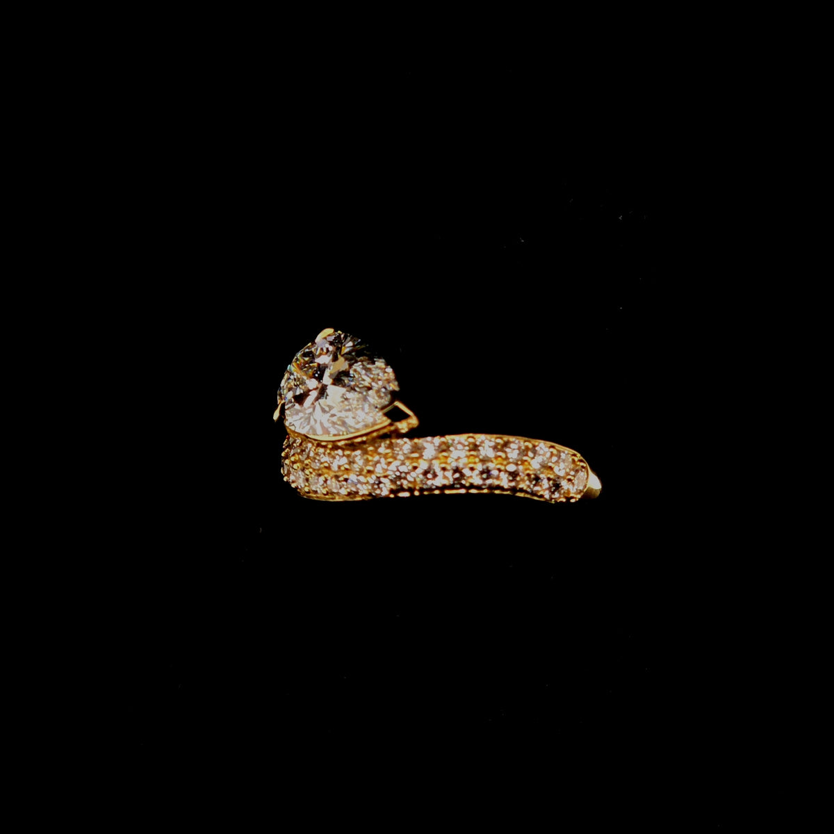 Pear Pave Ring