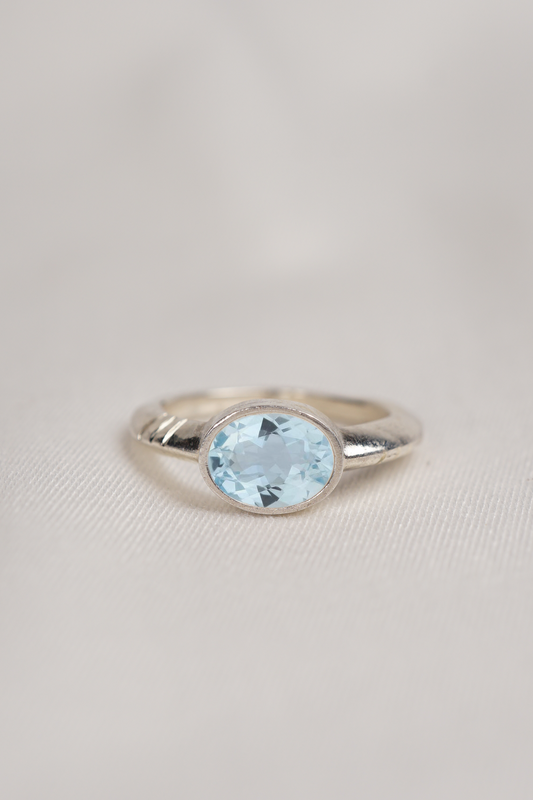 River Ring Aquamarine