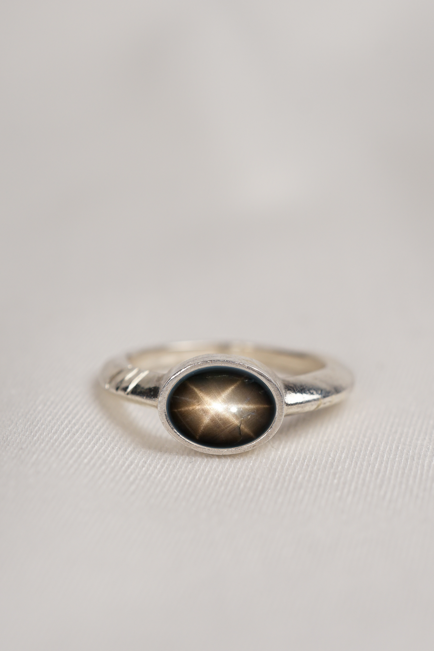 River Ring Black Star Sapphire