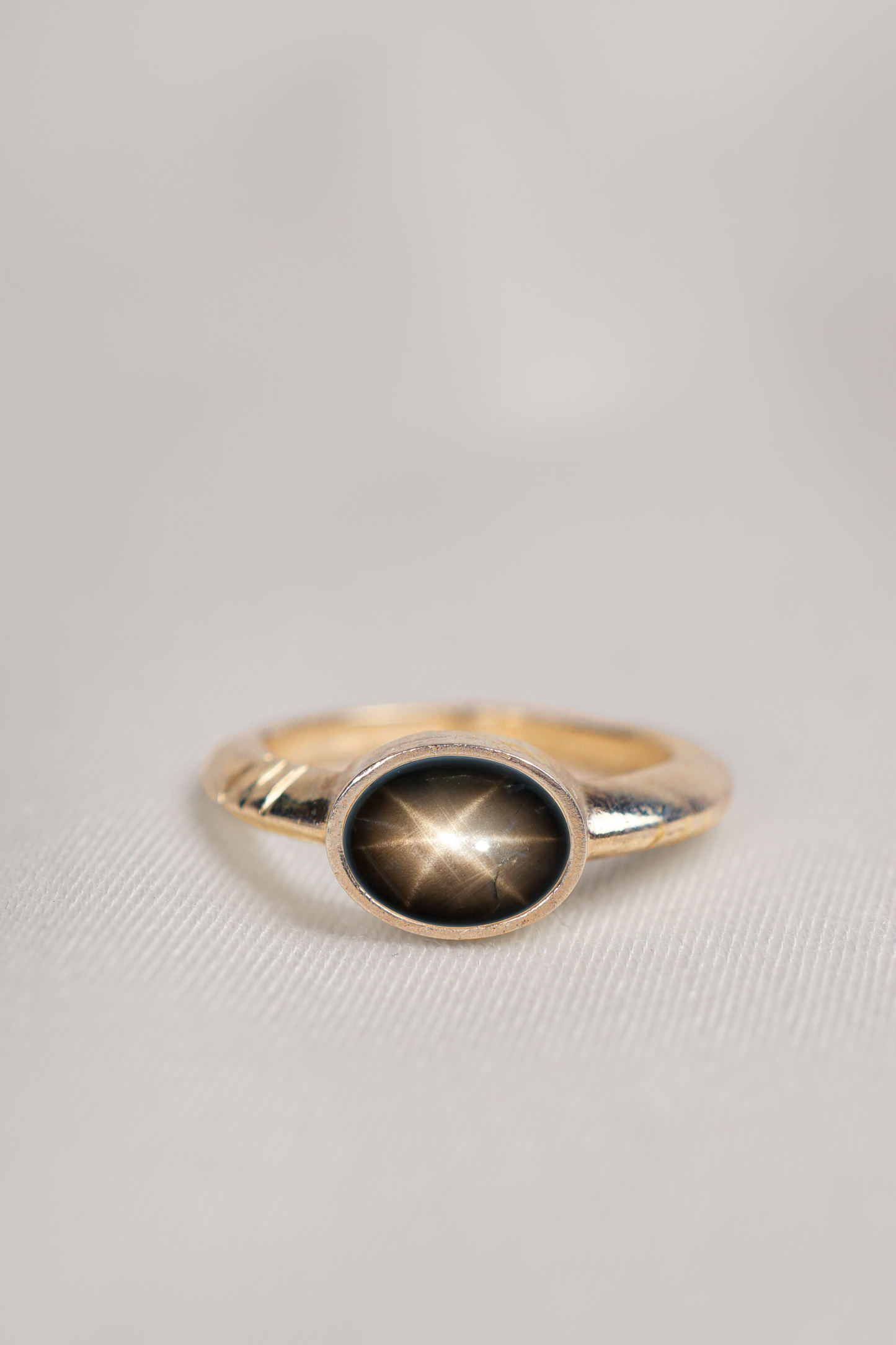 River Ring Black Star Sapphire