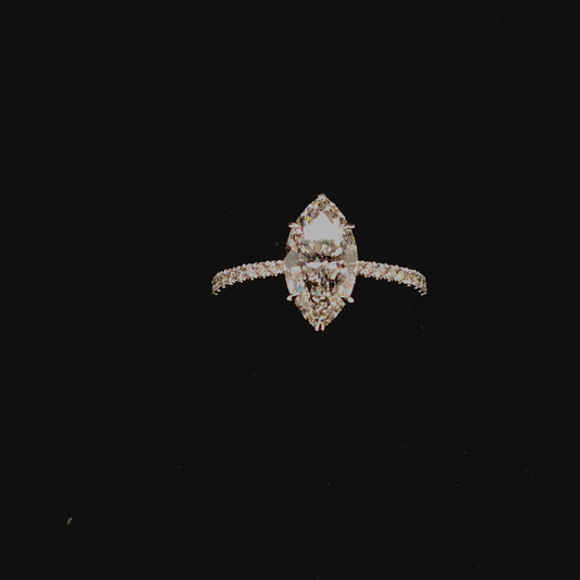 2.29cttw Marquise Pave Ring