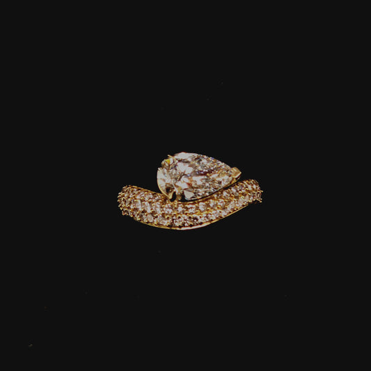 Pear Pave Ring